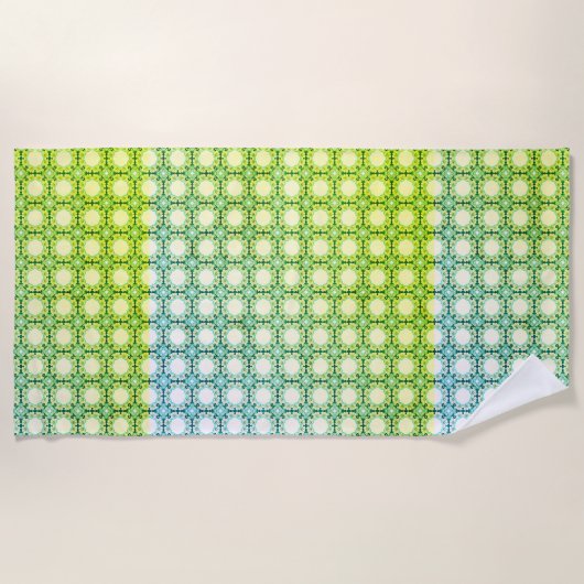 Bloemen Honingraten: Geometrisch patroon van ingew Strandlaken (Voorkant)