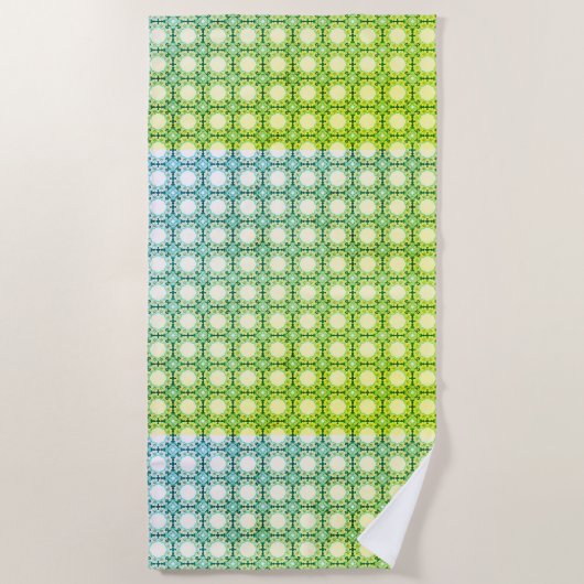 Bloemen Honingraten: Geometrisch patroon van ingew Strandlaken (Voorkant)