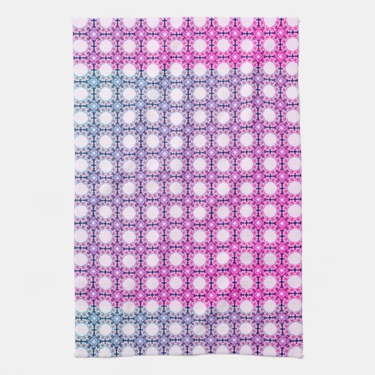 Bloemen Honingraten: Geometrisch patroon van ingew Theedoek (Verticaal)