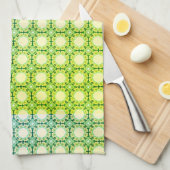 Bloemen Honingraten: Geometrisch patroon van ingew Theedoek (Quarter Fold)