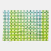 Bloemen Honingraten: Geometrisch patroon van ingew Theedoek (Horizontaal)