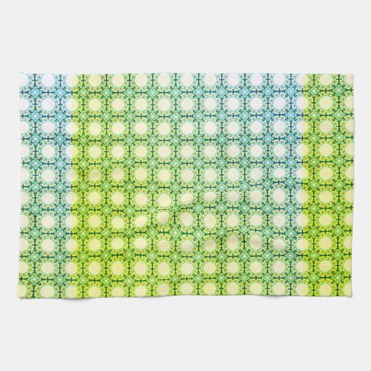 Bloemen Honingraten: Geometrisch patroon van ingew Theedoek (Horizontaal)