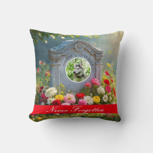 Bloemen Hoofdsteen Huisdier Tribute Foto Hond Memo Kussen