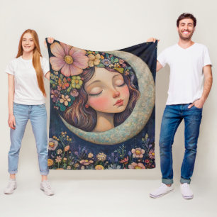 Bloemen hoofdtooi & halve maan fleece deken