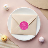 Bloemen Hot Roze 30e verjaardag Elegant Ronde Sticker