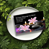 Bloemen Hot Stone Massage Visitekaartjes
