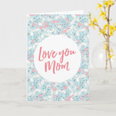 Bloemen 'hou van je moeder' Moederdag Kaart (Gele Bloem)