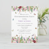 Bloemen Housewarming Party Kaart (Staand voorkant)
