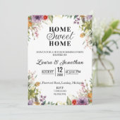 Bloemen Housewarming Party Kaart (Staand voorkant)