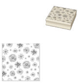 Bloemen Hout Art Stamp Rubberstempel (Gestempeld)