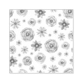 Bloemen Hout Art Stamp Rubberstempel (Afrduk)