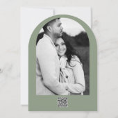 Bloemen Houten Boog Greenery Rozen Rustiek Dank u Kaart (Achterkant)