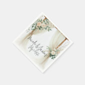 Bloemen Houten Boog Greenery Rozen Rustieke bruilo Servet (Hoek)