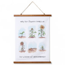 Bloemen Houten Muur Tapijt