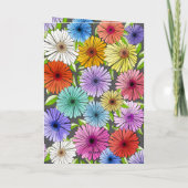 Bloemen Houtskool Grijs Gepersonaliseerde 30ste ve Kaart (Achterkant)