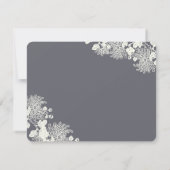  Bloemen Houtskool Grijs Huwelijk RSVP (Achterkant)