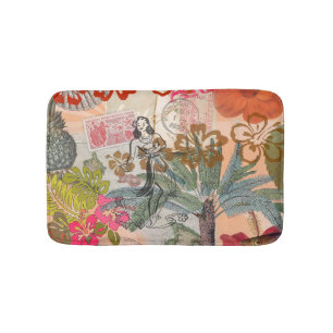 bloemen Hula Colorful Hawaiian Tropical Badmat