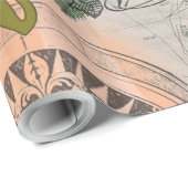 bloemen Hula Colorful Hawaiian Tropical Cadeaupapier (Rol Hoek)