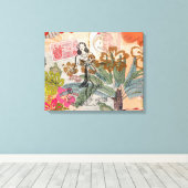 bloemen Hula Colorful Hawaiian Tropical Canvas Afdruk (Insitu (Houten vloer))