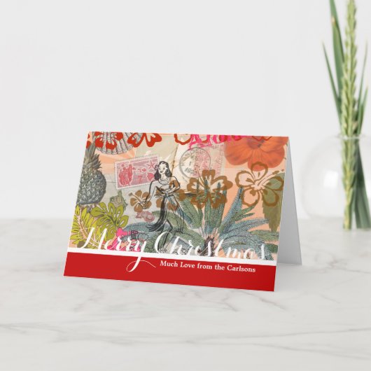  bloemen Hula Colorful Hawaiian Tropical Feestdagen Kaart (Voorkant)