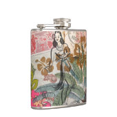 bloemen Hula Colorful Hawaiian Tropical Heupfles (Rechts)