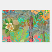  bloemen Hula Colorful Hawaiian Tropical Inpakpapier Vel (Voorkant 2)