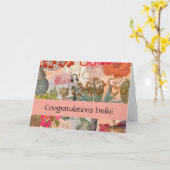  bloemen Hula Colorful Hawaiian Tropical Kaart (Gele Bloem)