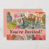  bloemen Hula Colorful Hawaiian Tropical Kaart (Voorkant / Achterkant)