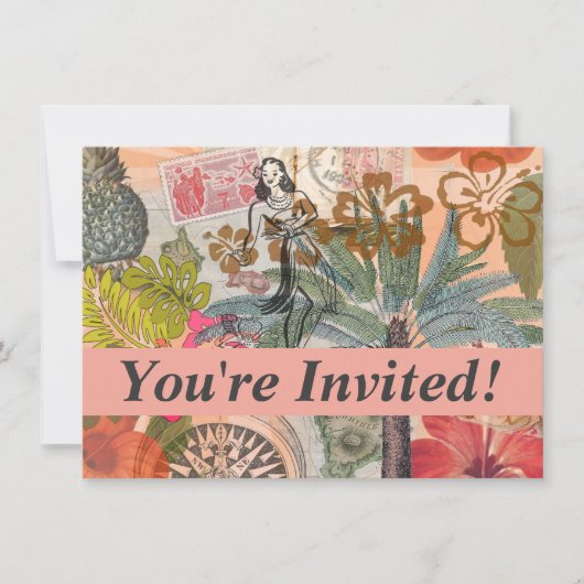  bloemen Hula Colorful Hawaiian Tropical Kaart (Voorkant)