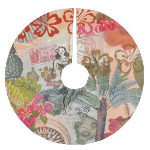  bloemen Hula Colorful Hawaiian Tropical Kerstboom Rok