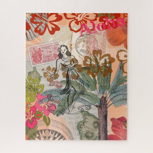 bloemen Hula Colorful Hawaiian Tropical Legpuzzel (Verticaal)