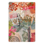  bloemen Hula Colorful Hawaiian Tropical Mini Klembord (Achterkant)