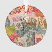  bloemen Hula Colorful Hawaiian Tropical Ornament (achterkant)