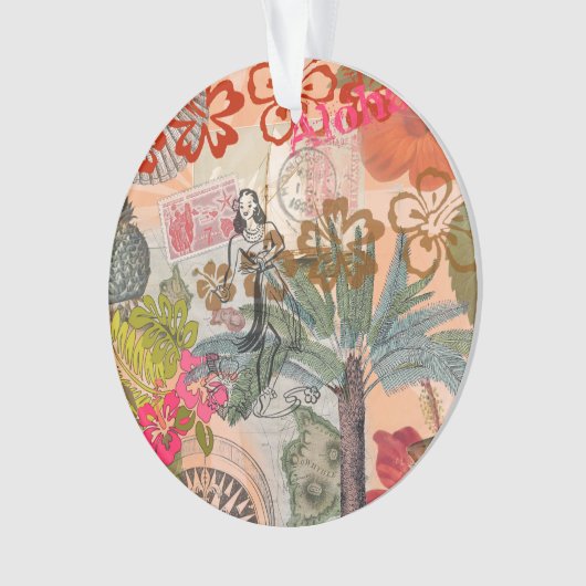  bloemen Hula Colorful Hawaiian Tropical Ornament (voorkant)
