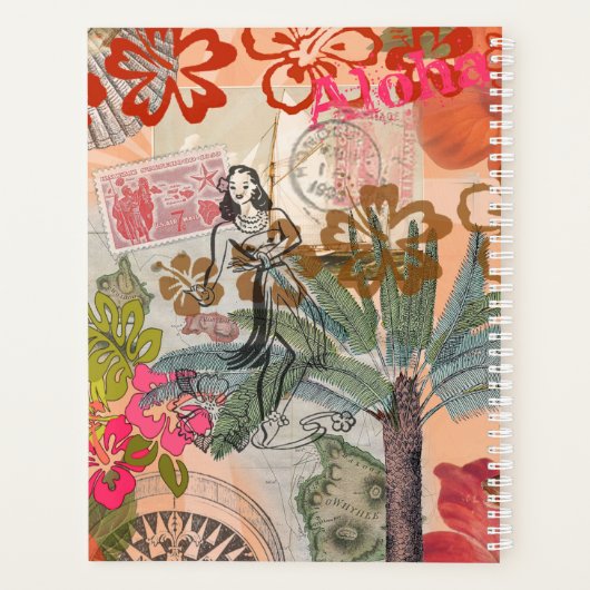  bloemen Hula Colorful Hawaiian Tropical Planner (Achterkant)