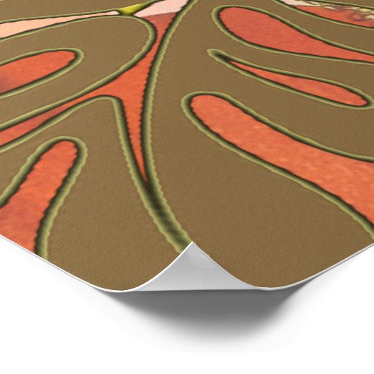 bloemen Hula Colorful Hawaiian Tropical Poster (Hoek)