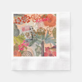  bloemen Hula Colorful Hawaiian Tropical Servet (Voorkant)