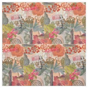 bloemen Hula Colorful Hawaiian Tropical Stof