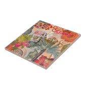  bloemen Hula Colorful Hawaiian Tropical Tegeltje (Zijkant)