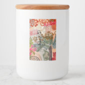  bloemen Hula Colorful Hawaiian Tropical Voedselcontainer Etiket (Voorkant)