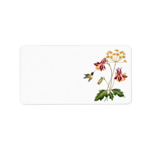 Bloemen Hummingbird Botanische Tuin Etiket
