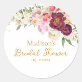BLOEMEN Huwelijk Bruidsfeest Label (Voorkant)