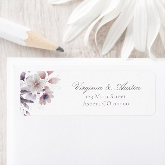 Bloemen Huwelijk Retouradres Etiket (Insitu)