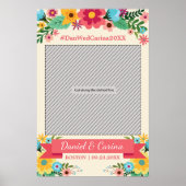 Bloemen Huwelijksfotolijst Props Poster (Voorkant)