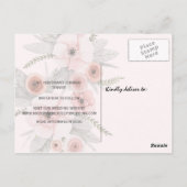 Bloemen huwelijksuitnodiging briefkaarten (Achterkant)