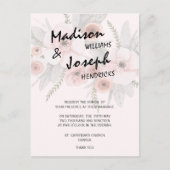 Bloemen huwelijksuitnodiging briefkaarten (Voorkant)