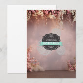  Bloemen Huwelijksuitnodiging - Elegant Lijst Kaart (Voorkant / Achterkant)