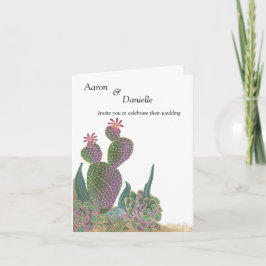 Bloemen Huwelijksuitnodiging-Sedona Cactus Flower