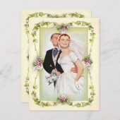  bloemen, huwelijksuitnodiging, uitnodiging briefkaart (Voorkant / Achterkant)