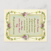 bloemen, huwelijksuitnodiging, uitnodiging briefkaart (Achterkant)
